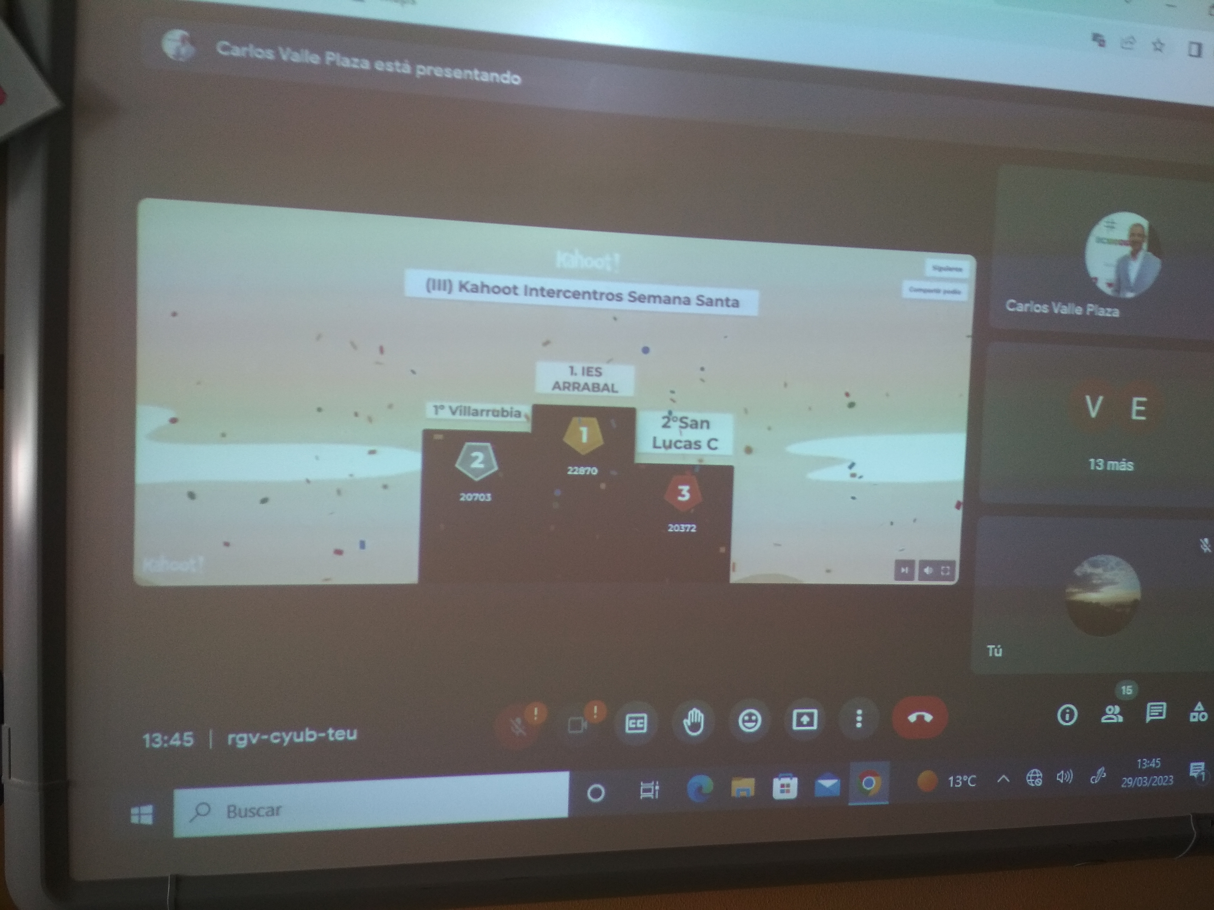 PODIO KAHOOT SEMANA SANTA 2023