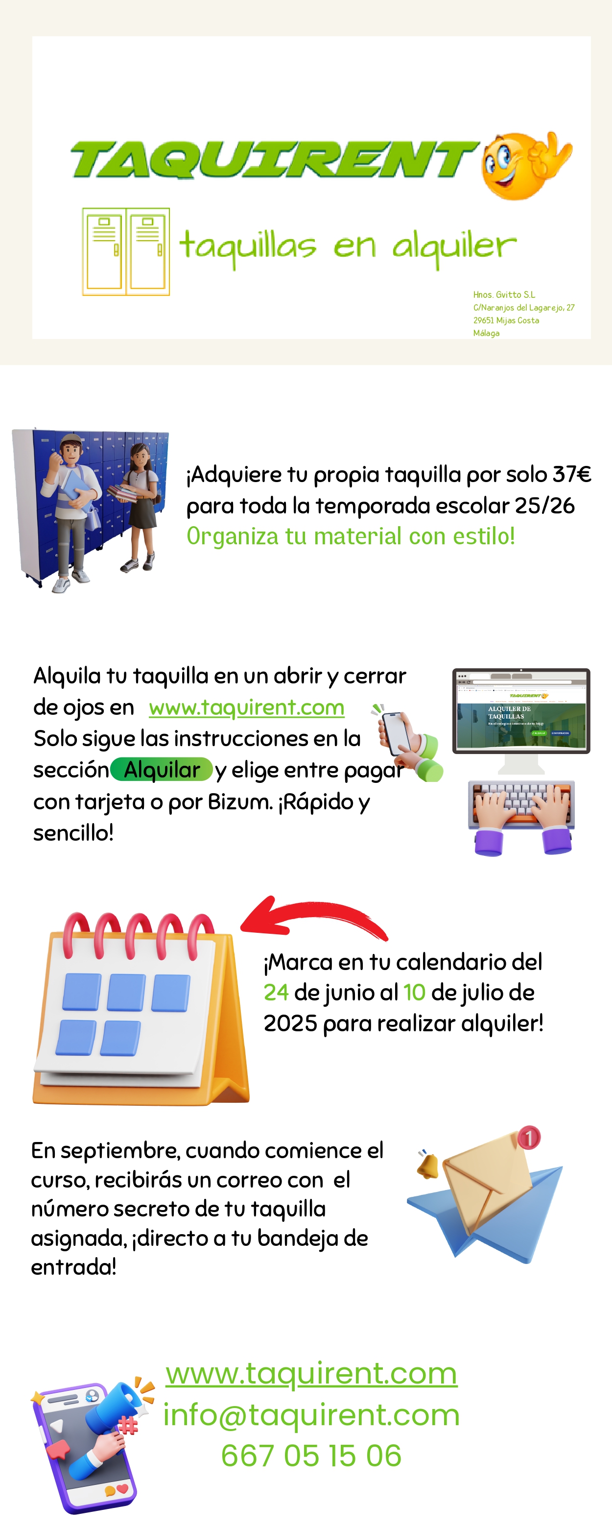Alquiler Taquillas 2025-26